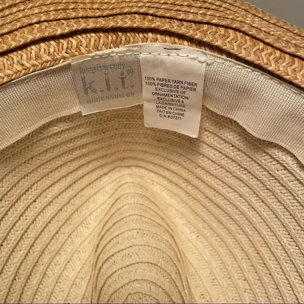 Panama Sun Hat Two Tone with Tie - Picture 7 of 7